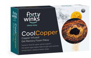 Forty Winks CoolCopper Copper Infused Gel Memory Foam Pillow